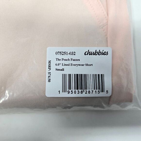CHUBBIES EVERYWEAR LINED SHORTS MENS SMALL 6" INSEAM PEACH FUZZES NEW RARE COLOR - Picture 3 of 3